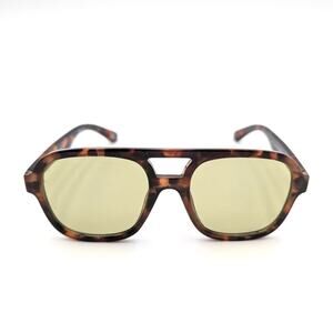 Aire Unisex Whirlpool Aviator Sunglasses Dark Tort Frame/Khaki Tint One Size